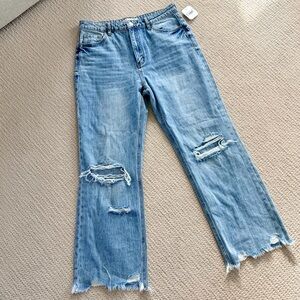 Women’s Altered State Rhea Distressed Straight Jeans. Size 30 NWT